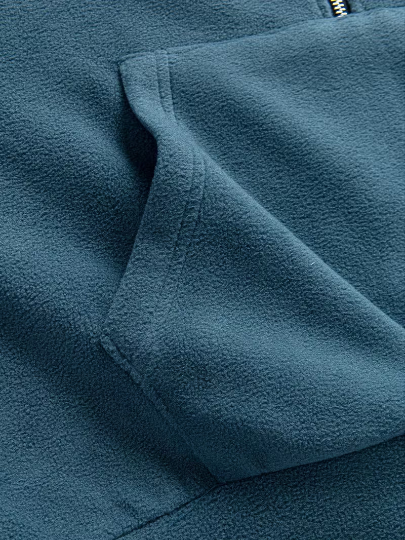 Tribal Stripe Zip Hoodie – Two-Tone Streetwear Sweatshirt