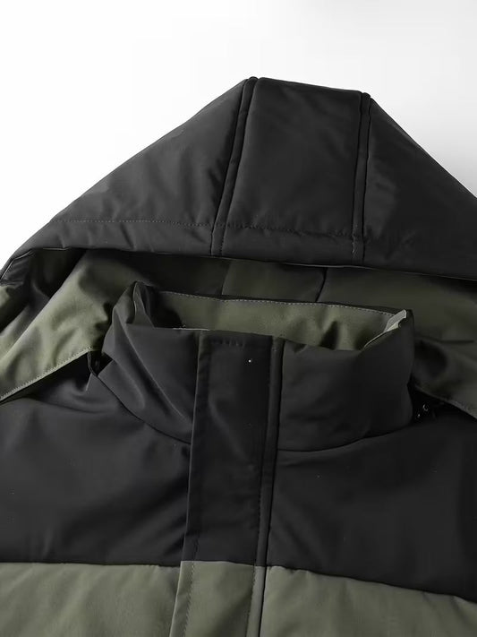 Thermal Hooded Puffer Jacket – Windproof Insulated Winter Coat