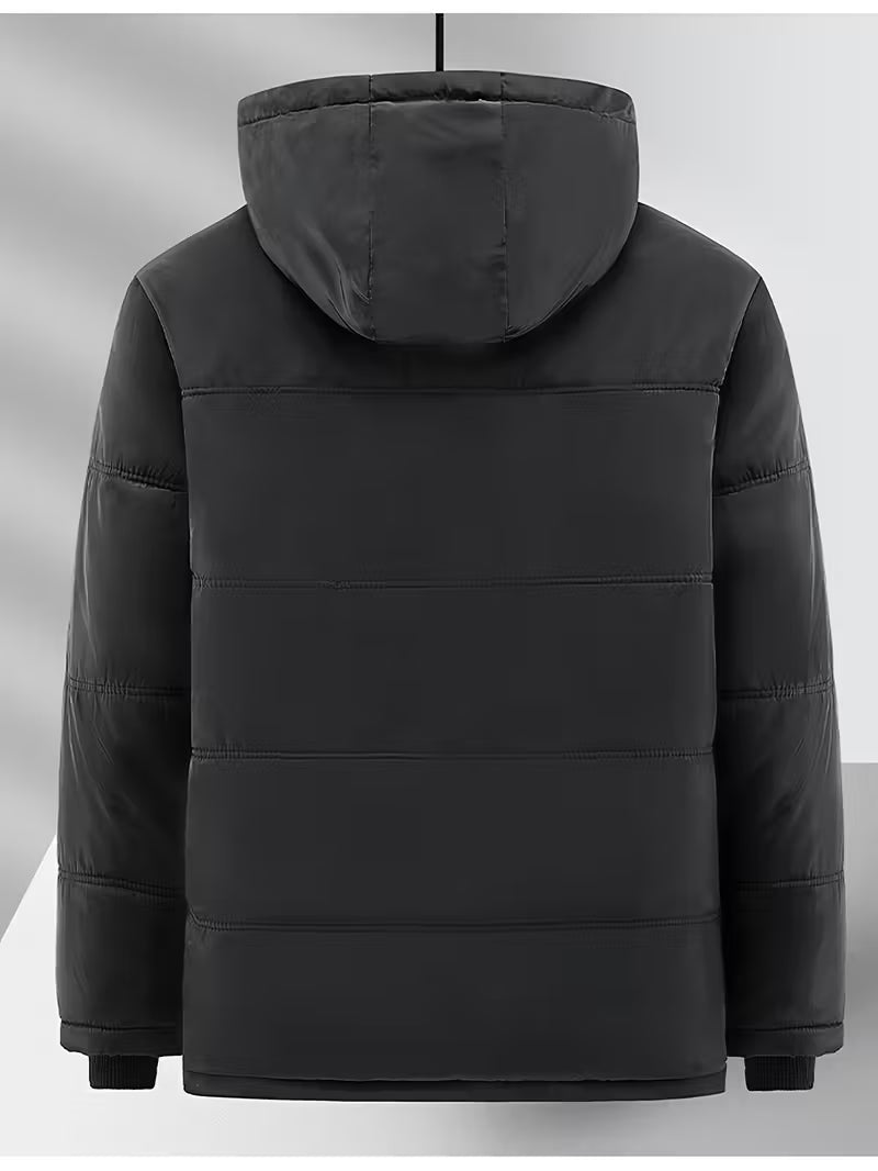 Plush Lined Winter Parka – Hooded Insulated Cold Weather Jacket