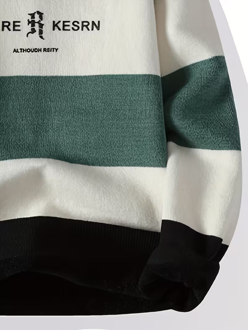 Color Block Knit Sweater – Modern Streetwear Pullover