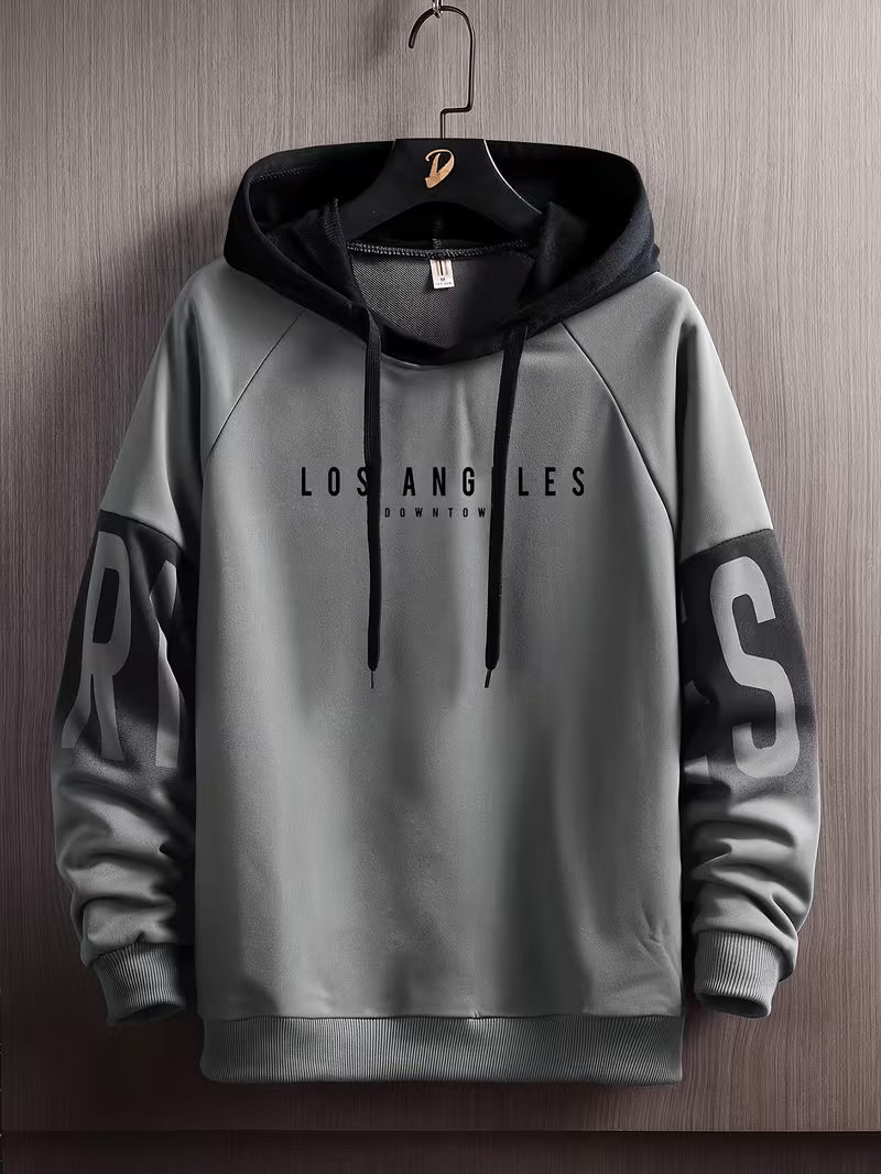 Los Angeles Downtown Hoodie – Two-Tone Streetwear Pullover