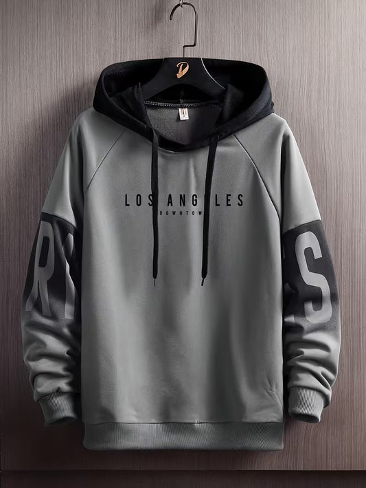Los Angeles Downtown Hoodie – Two-Tone Streetwear Pullover