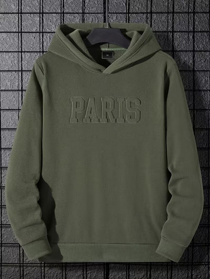 PARIS Embossed Hoodie – Premium Fleece Streetwear Pullover