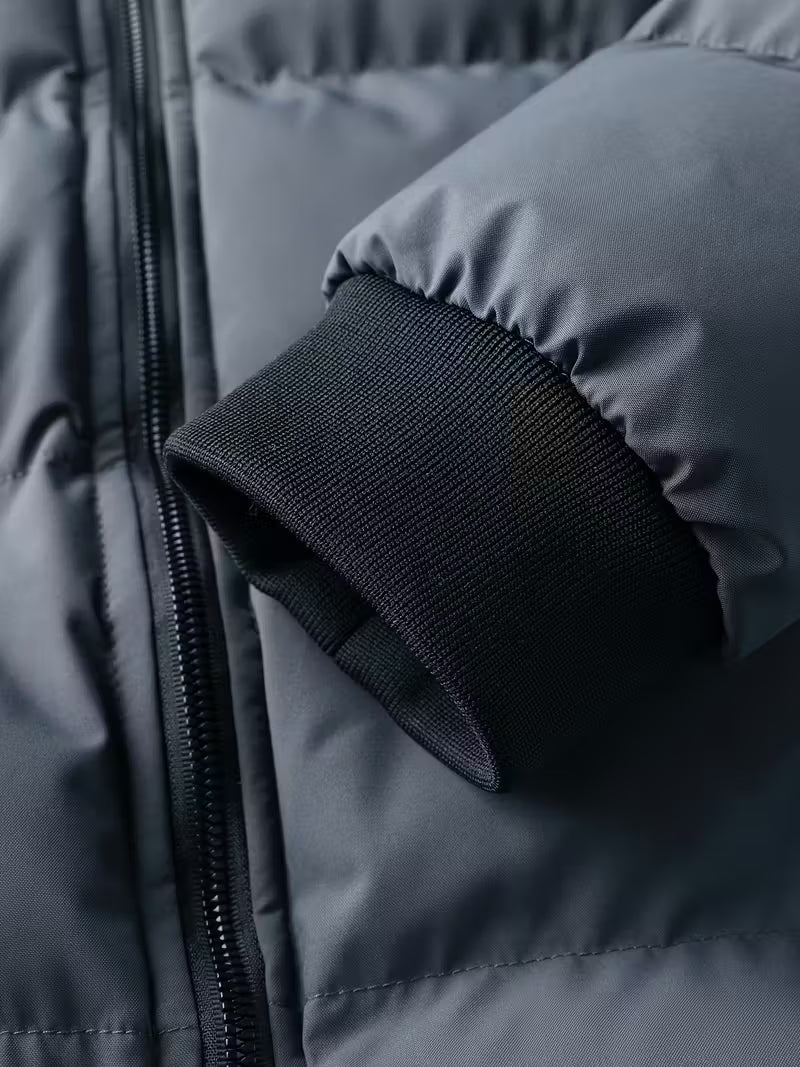 Hooded Puffer Jacket – Thick Insulated Winter Bomber Coat