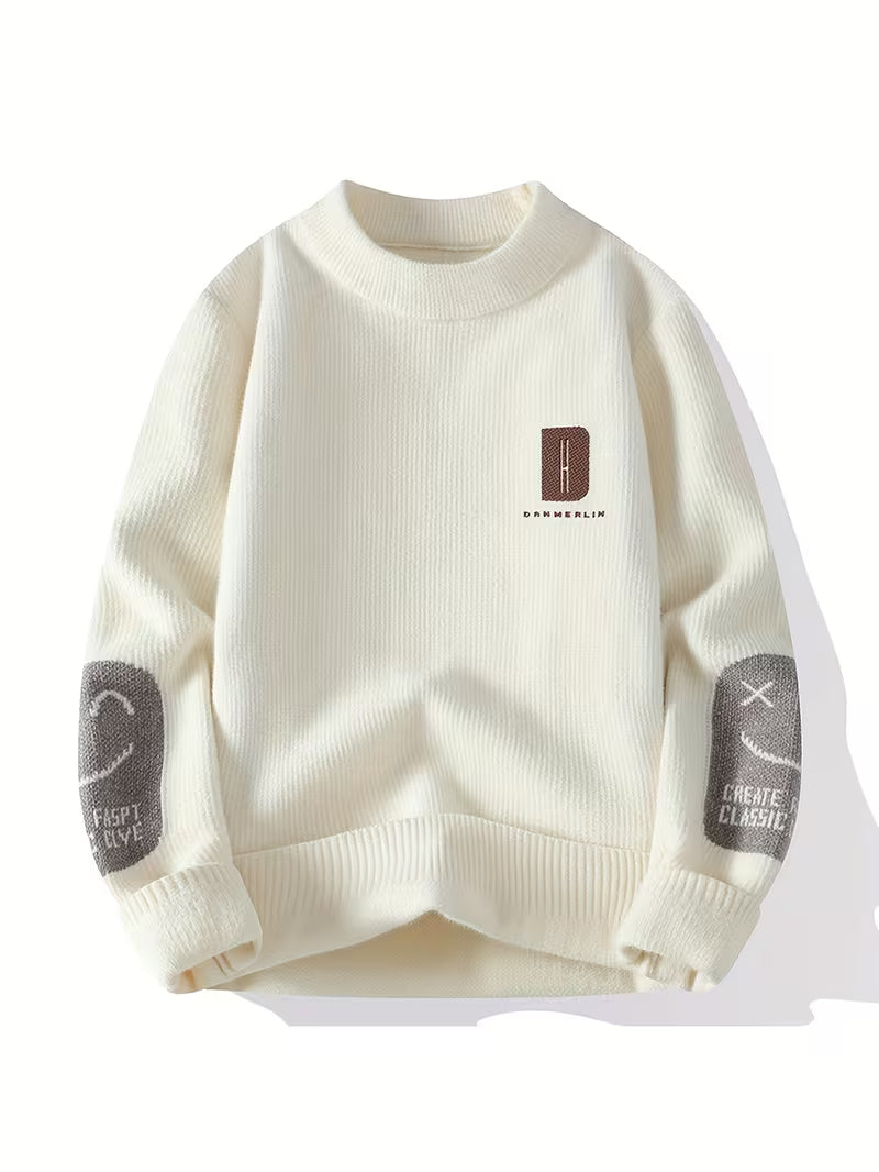 Minimalist Knit Sweater – Soft Cotton Winter Pullover