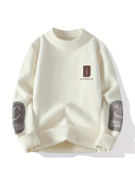 Minimalist Knit Sweater – Soft Cotton Winter Pullover