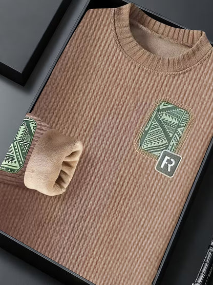 Men’s Color Block Knit Sweater – Modern Streetwear Pullover