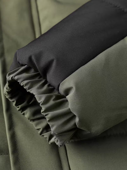 Thermal Hooded Puffer Jacket – Windproof Insulated Winter Coat