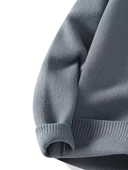 Collar Knit Sweater – Minimalist Embroidered Streetwear Pullover