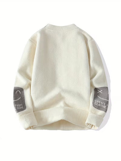 Minimalist Knit Sweater – Soft Cotton Winter Pullover