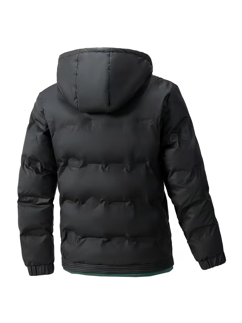 Insulated Hooded Puffer Jacket – Windproof Winter Parka Coat
