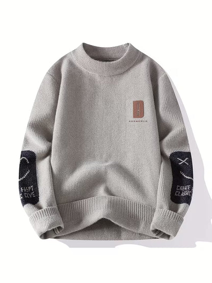 Minimalist Knit Sweater – Soft Cotton Winter Pullover