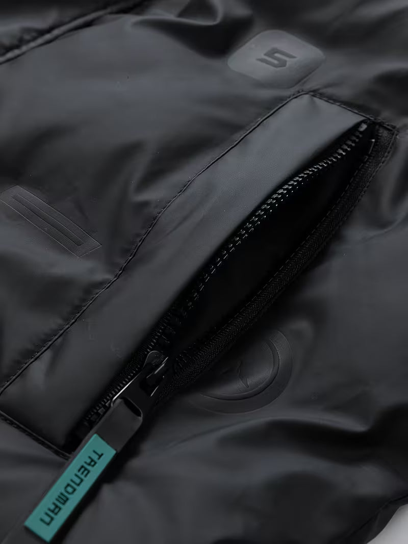 Insulated Hooded Puffer Jacket – Windproof Winter Parka Coat