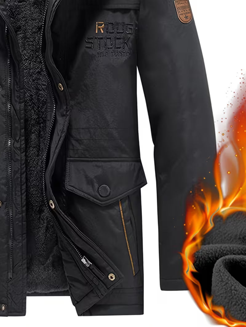 Plush Thermal Winter Parka – Hooded Fleece Lined Windproof Outdoor Jacket
