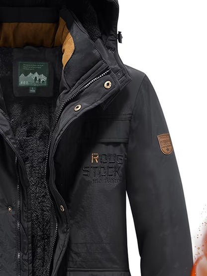 Plush Thermal Winter Parka – Hooded Fleece Lined Windproof Outdoor Jacket