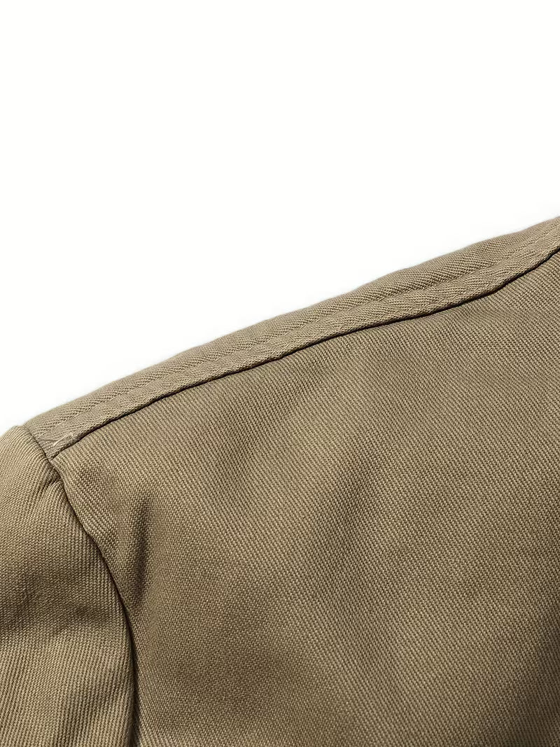 Sherpa Lined Military Style Winter Jacket – Warm Fleece Lined Cotton Trucker Coat