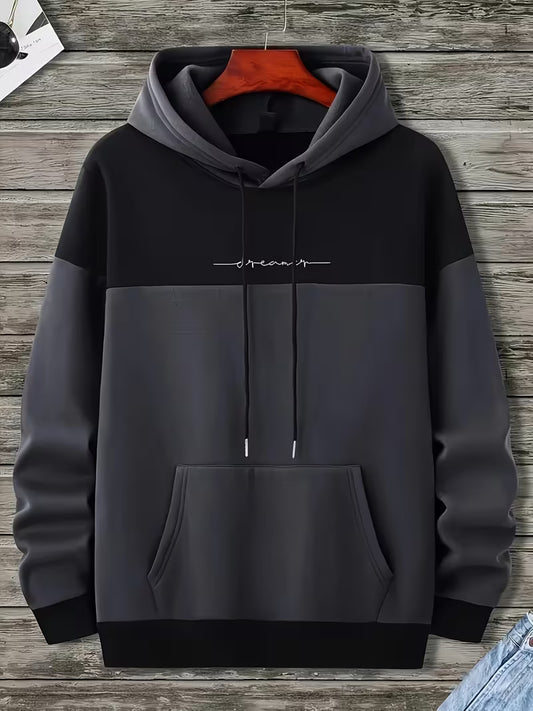 “Dreamer” Two-Tone Hoodie – Minimalist Streetwear Pullover